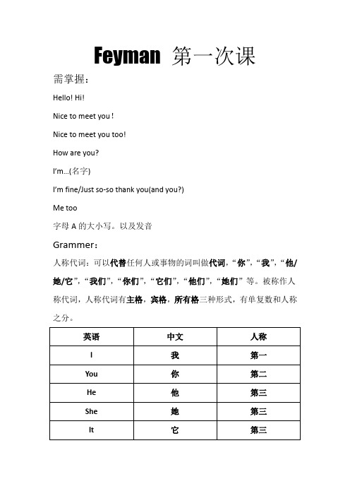 0基础一对一 语法及单词课件