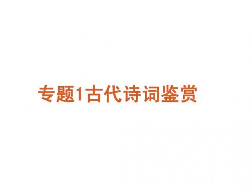 湖南省2011届高考语文二轮专题复习 古代诗词鉴赏课件 新人教版