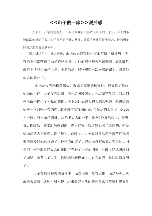 山子的一家观后感