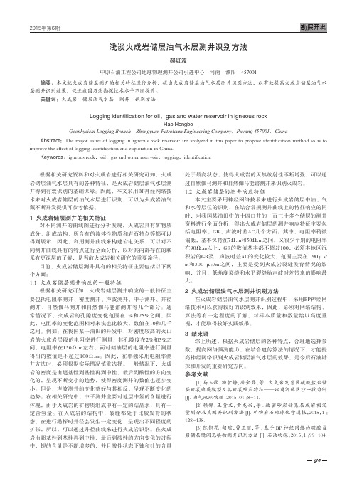 浅谈火成岩储层油气水层测井识别方法