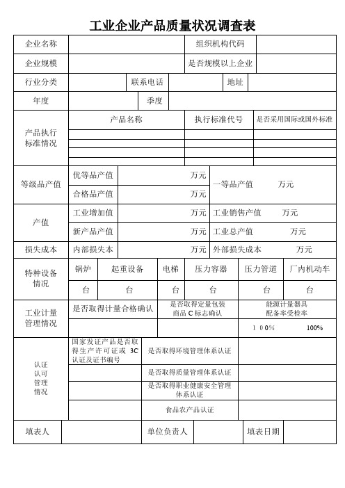 工业企业产品质量状况调查表.doc