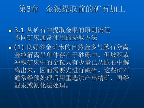 3-4金银提取前的矿石加工1