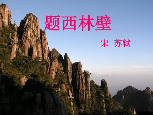 《题西林壁》优秀ppt课件【公开课作品】