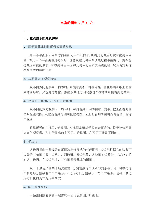 初一数学丰富的图形世界二