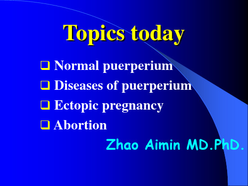 abortion, ectopic pregnancy