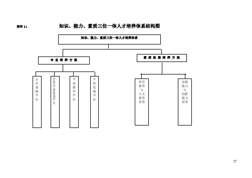 素质三位一体人才培养体系结构图汇总