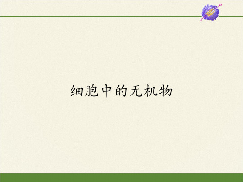 高中生物人教版(新)必修1分子与细胞细胞中的无机物(29页)-PPT优秀课件