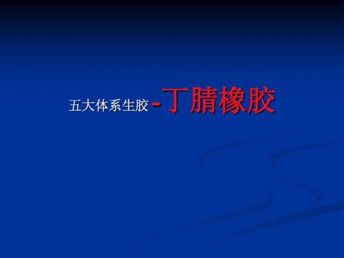 五大体系生胶 -丁腈橡胶