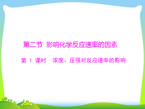 浓度压强对反应速率的影响-课件