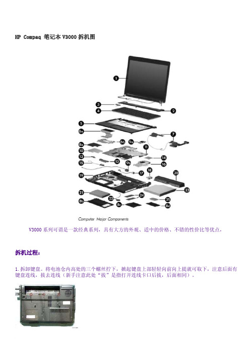 HPCompaq笔记本V3000拆机图