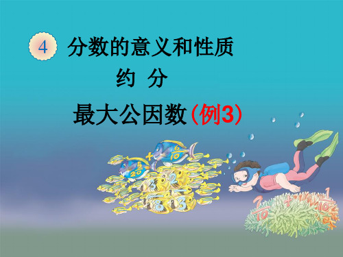 人教版小学五年级数学下册第四单元约分最大公因数《例3》课件