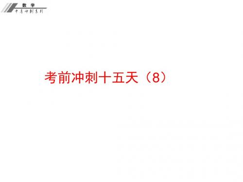 中考冲刺中考数学人教版总复习课件 考前冲刺十五天(8)