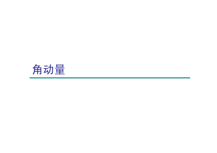 复旦大学物理-力学5角动量