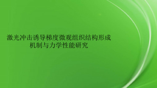 激光冲击诱导梯度微观组织结构形成机制与力学性能研究