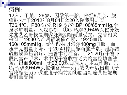 产科护理查房PPT课件