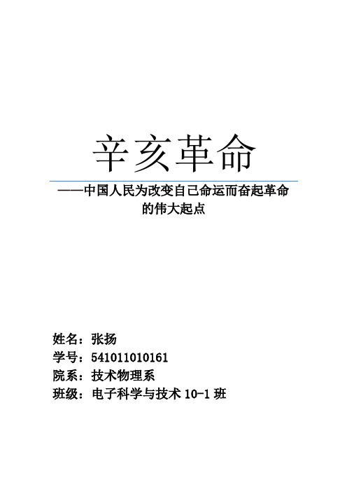 辛亥革命论文