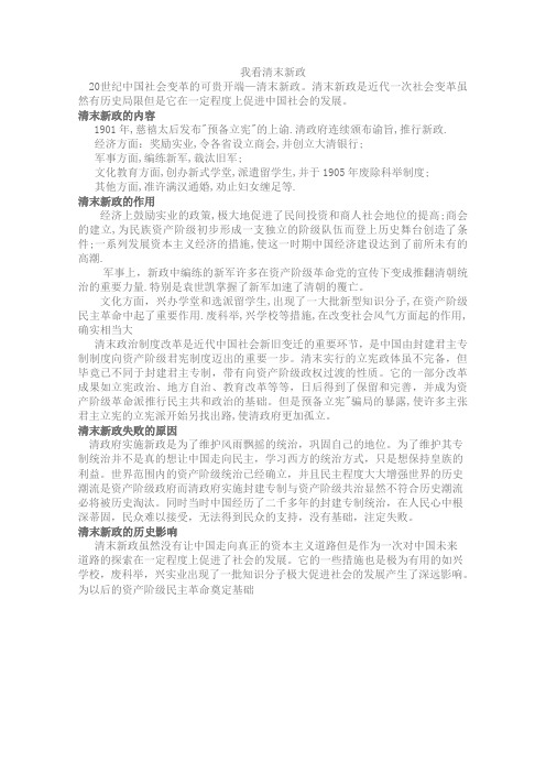 我看清末新政