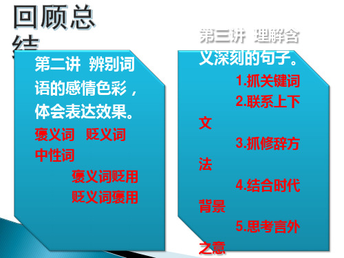 阅读理解——体会对偶、反复的修辞方法在表情达意上的作用