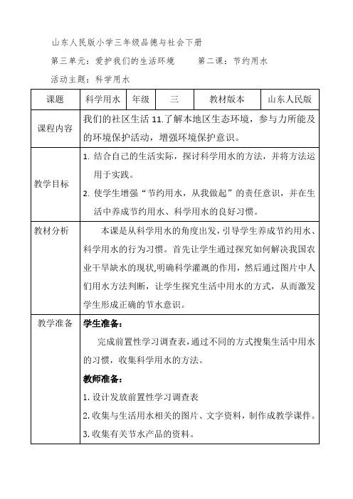 科学用水
