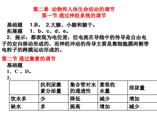必修3课后练习答案