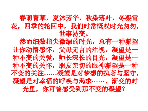 时光里,那不变的凝望