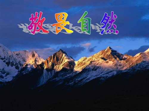 【最新】人教版语文八年级下册《11 敬畏自然》课件(共29张PPT)
