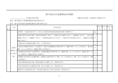 排污单位自行监测现场评估细则