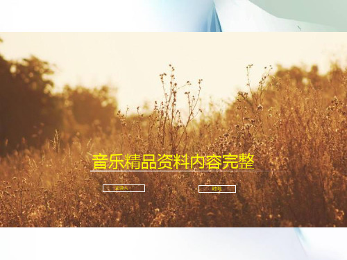 音乐《夏夜》赏析教学课件