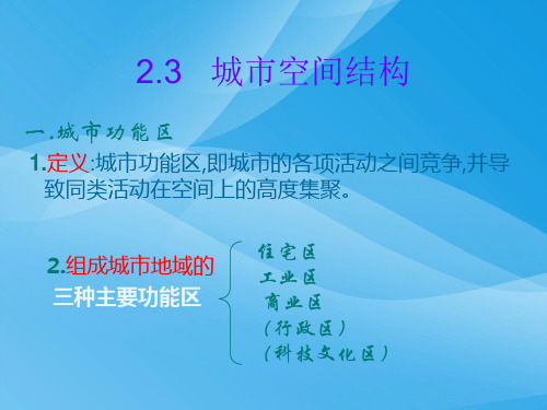 城市空间结构ppt11 鲁教版优质课件