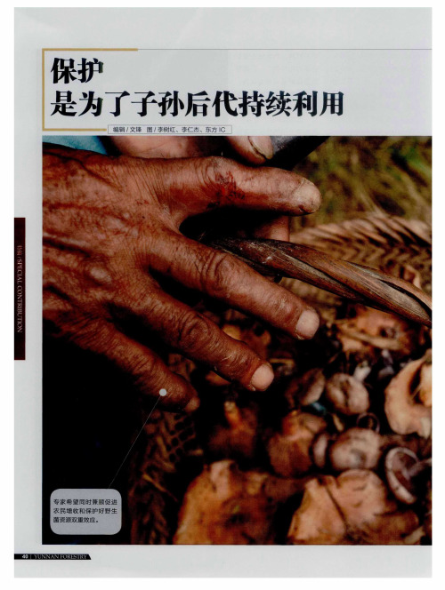保护是为了子孙后代持续利用