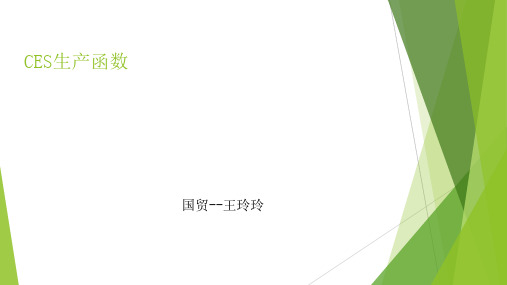 CES生产函数[优质ppt]