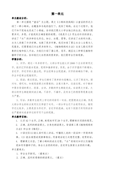 1.小蝌蚪找妈妈教案终稿