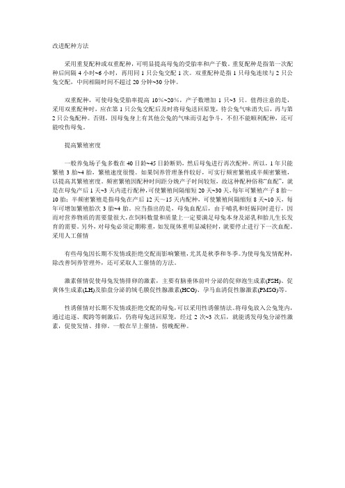 怎样提高獭兔繁殖率