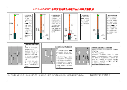 10KV单芯交联电缆冷缩户内外终端安装图解1