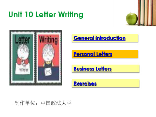 地道英语写作教程(下册)  unit 10 Letter Writing (new)