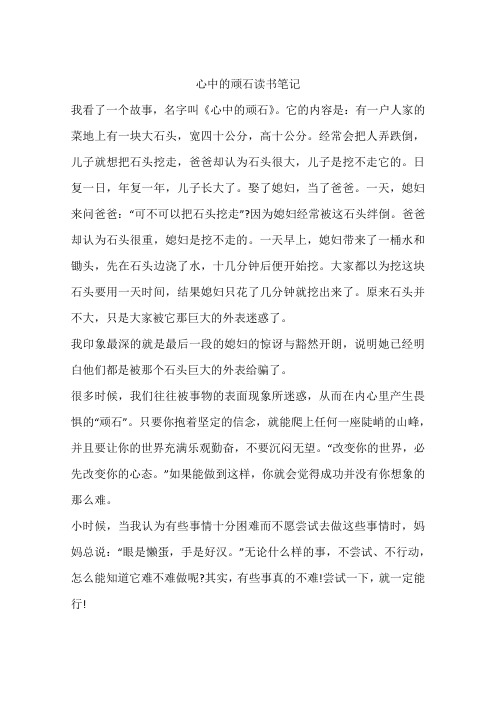 心中的顽石读书笔记