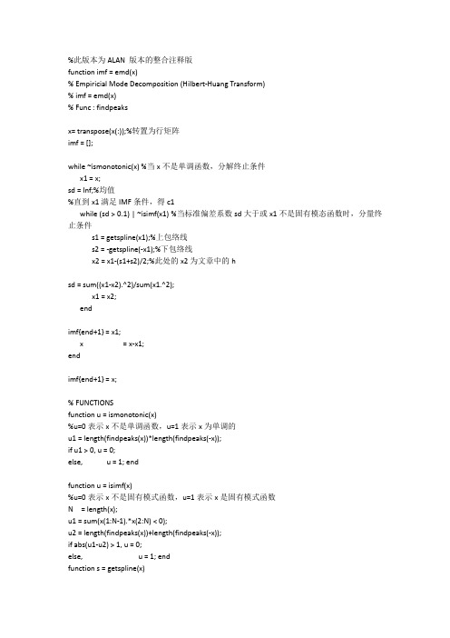 EMD算法的matlab程序介绍