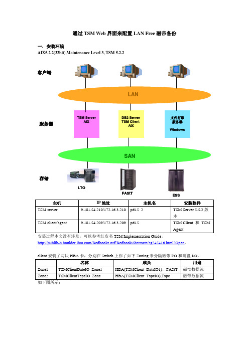 通过IBM TSM+Web界面来配置LAN+Free磁带备份