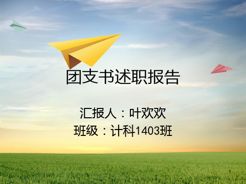 大学团支书述职报告PPT课件