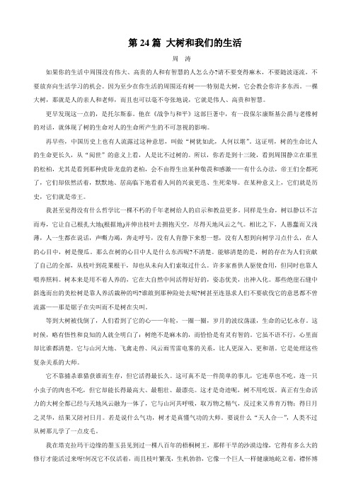 中考语文阅读天天练200篇24