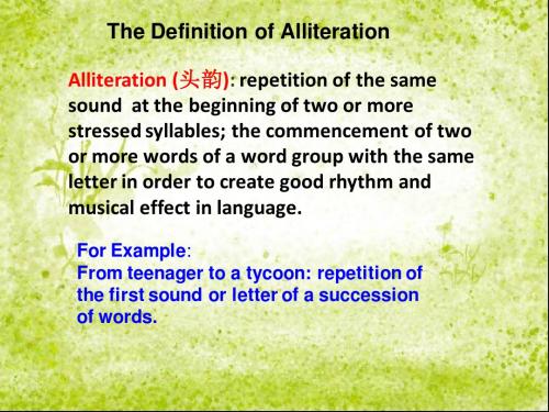 Alliteration