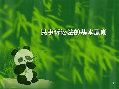第3节  民事诉讼法的基本原则