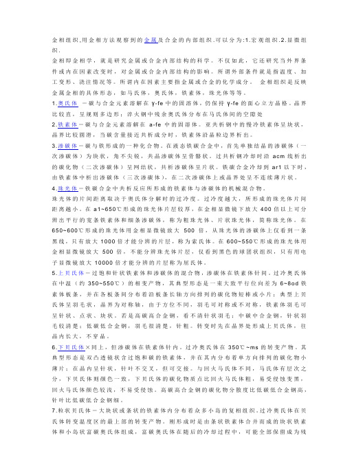金相组织
