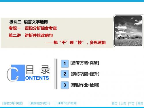 板块三  专题一  第二讲 辨析并修改病句——梳“干”理“枝”,多思逻辑
