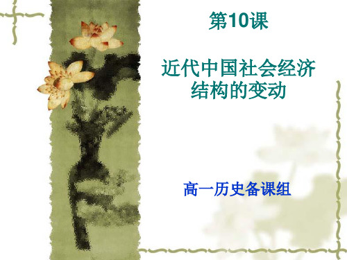 高中历史  近代中国社会经济结构的变动课件PPT2 〔人教课标版〕