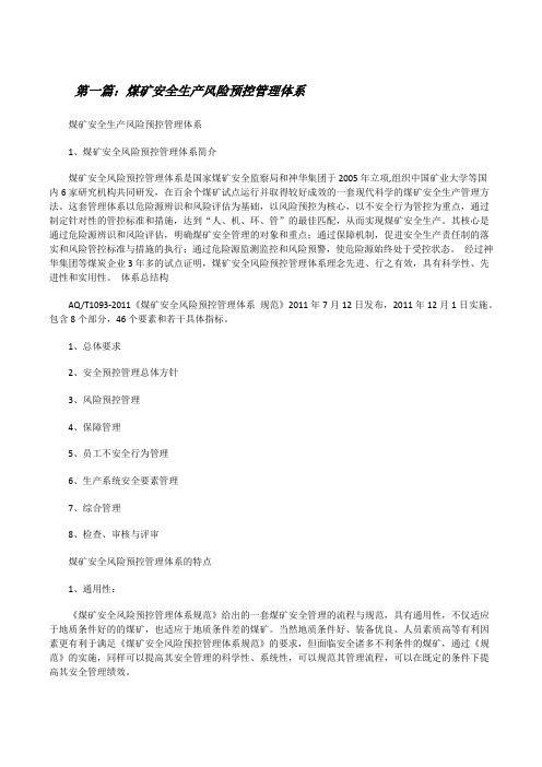 煤矿安全生产风险预控管理体系[修改版]