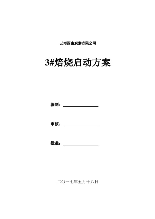 焙烧启动方案(修改)