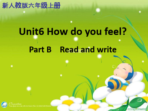 最新人教版PEP英语六年级上册Unit6 How do you feel PartB read an