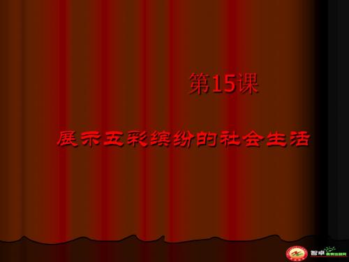 第15课 展示五彩缤纷的社会生活【课件】【北师大版】