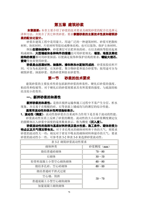 建筑砂浆